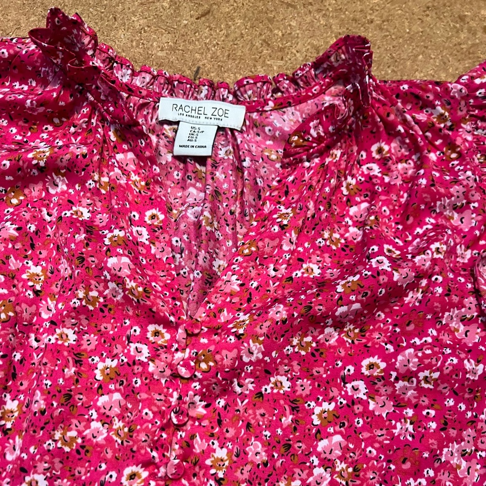 Pink Floral Blouse